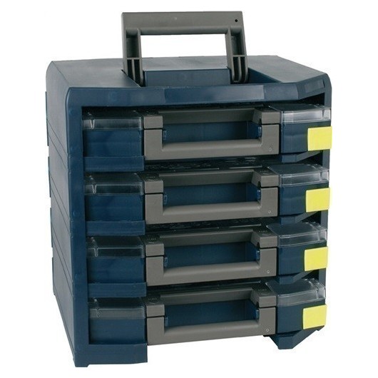 Caja Clasif Seguridad 347X342X305Mm C/Asa Pp Con 4 Maletines