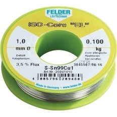 Hilo De Soldar Iso-Core El 1 Mm 100 G S-Sn99Cu1 Felder