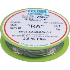 Hilo De Soldar Iso-Core Ra 0,5 Mm 100 G Sn95,5Ag3,8Cu0,7 Fel