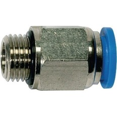 Conexion Roscada Recta Rosca G 3/8"-Manguera 06Mm Serie Azul