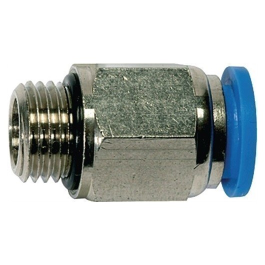 Conexion Roscada Recta Rosca G 3/8"-Manguera 06Mm Serie Azul