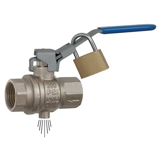 Valvula De Bola De Seguridad 20,95 Mm Rp 1/2 Pulg. Rosca Int