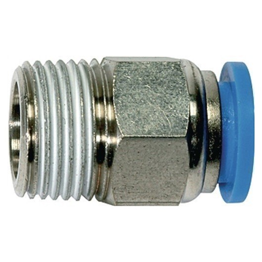 Conexion Roscada Recta Rosca R 3/8"-Manguera 06Mm Serie Azul