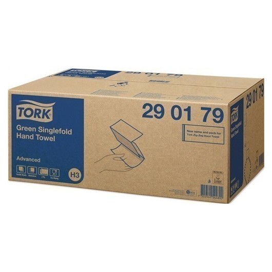 Toallas De Papel De Manos Tork 2 Capas, Verde 3750Unds