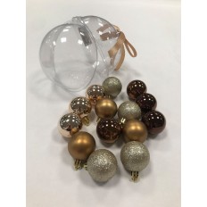 Adorno Navidad 40Mm Bolas Dor Koopman 14 Pz