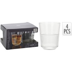 Vaso Mesa 320 Ml Crist Antiguo Koopman 4 Pz