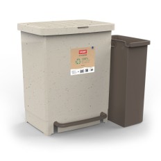 Contenedor Recic. 31,0X42,0X33,5Cm 17+8Lt Pp Bl/Rot Tatay