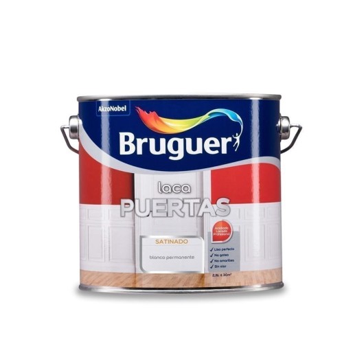 Esmalte Laca Satinada 2,5 Lt Bl/Perm Agua Bruguer