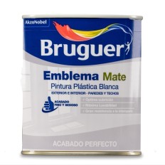 Pintura Plastica Mate Acrilica Int/Ext Bl Emblema Bruguer 750 Ml