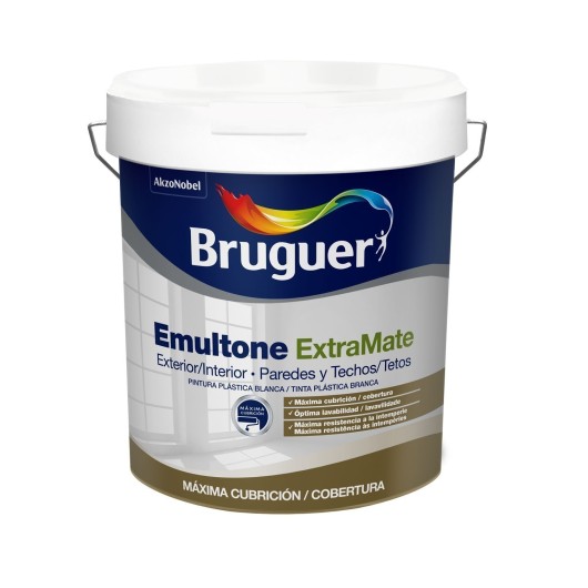 Pintura Plastica Extra Mate Acrilica Int/Ext Bl Emultone Bruguer