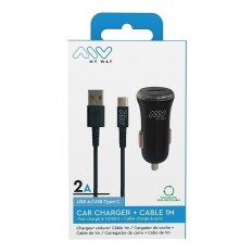 Pack Cargador Coche Usb Tipo C 2A 15,6X8X3Cm Abs Ne Mywepak0