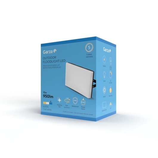 Proyector 10W 950Lm 11X8X13C Alu Ne 6000K Design Garza