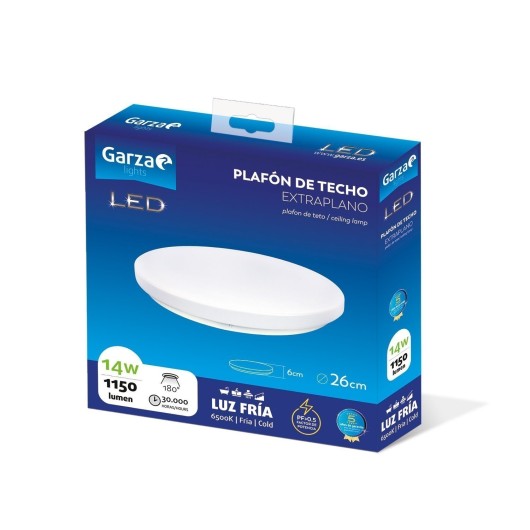 Plafon Redondo 14W 30,6X30,6X33,8Cm 1150Lm 6500K Diametro 26