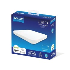 Plafon Cuadrado 20W 11X6X23Cm 1400Lm 6500K 33X33X7Cm Abs Bl