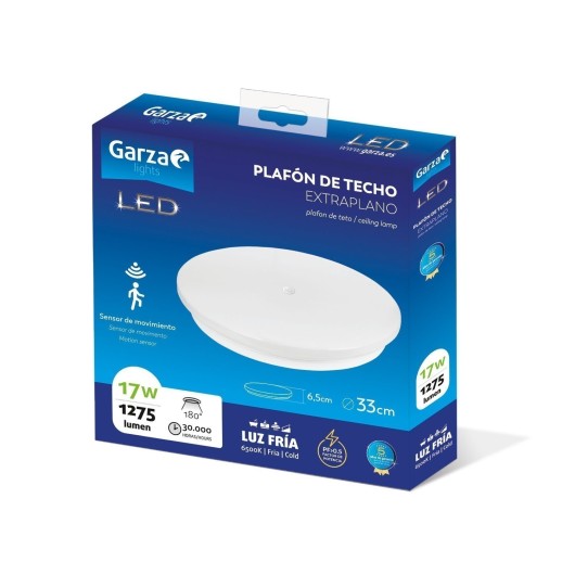Plafon Redondo 17W 40,2X40,2X44Cm 1275Lm 6500K Diametro 33Cm