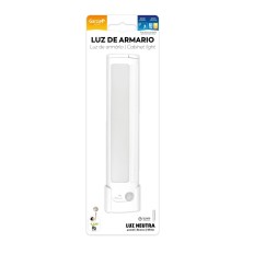 Luz Armario 30,5X10X29Cm 1,5W Garza Abs Bl Luz Armario 85Lm