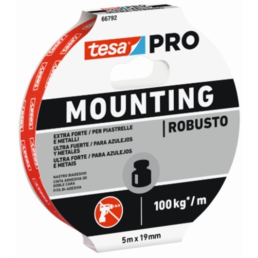 Cinta Adh 19Mmx  5,0Mt D/Cara Mounting Pro Ultra Strong Tesa