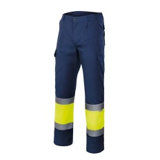 Pantalon Trabajo 2Xl Al.Vis.  65% Poli 35% Alg Amarillo Fluo