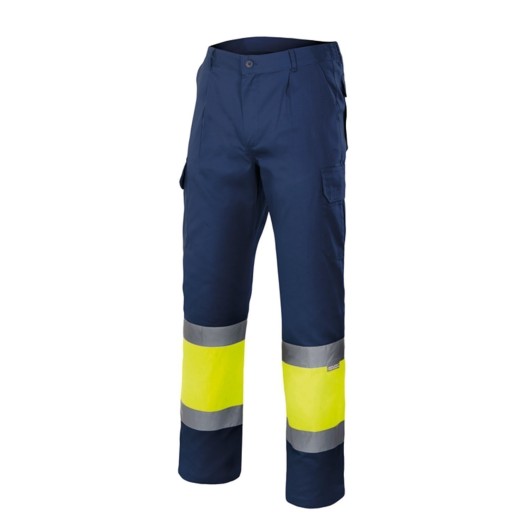 Pantalon Trabajo L Al.Vis.  65% Poli 35% Alg Amarillo Fluor/