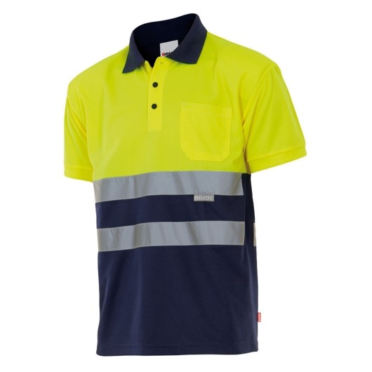 Polo Trabajo 3Xl Al.Vis. 100%Poliester M/Corta Amarillo Fluo