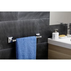 Toallero Baño 60 Cm. Fijacion Con Y Sin Tornillo Ac Crom Ico