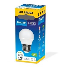 Bombilla Iluminacion EsfericaLed Garza E27 6W 400Lm 3000K