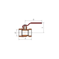 Valvula Fontanero Esfera Palanca 1/2" H-H Lat Teknica Sth