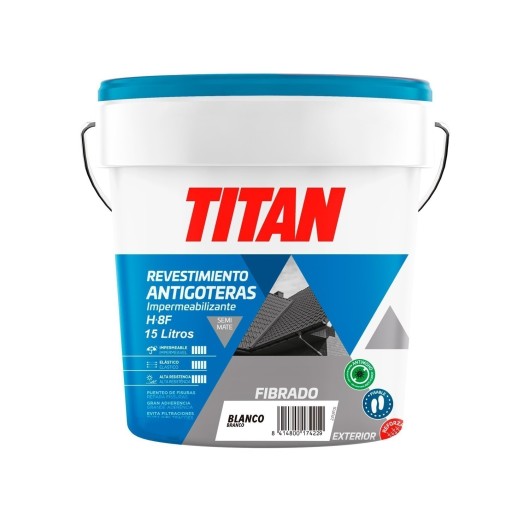 Pintura Antigoteras Acrilico 15 Lt Bl Fib Semi-Mate Ext. Titan