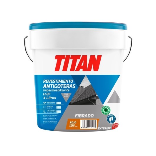 Pintura Antigoteras Acrilico 4 Lt Ro/Te Fib Semi-Mate Ext. Tit