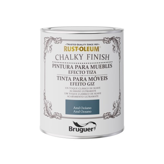 Pintura Al Agua Para Muebles Chalky Tiza Az/Oc Rust-Oleum 750 Ml