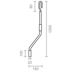 Manivela Toldo 1200X180X180Mm Brimic Ac Tld06 10443