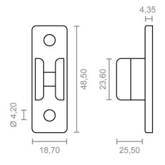 Pinza Sujecion Manivela 18,7X25,5X48,5Mm Toldo Brimic Nyl Tl