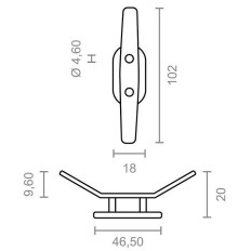 Cornamusa Toldo 18X20X102Mm Brimic Nyl Tld15 10468