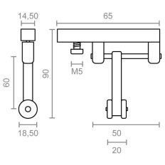 Polea Pergola 90X65X18,5Mm Corredera Brimic Nyl Tld21 2/Roda