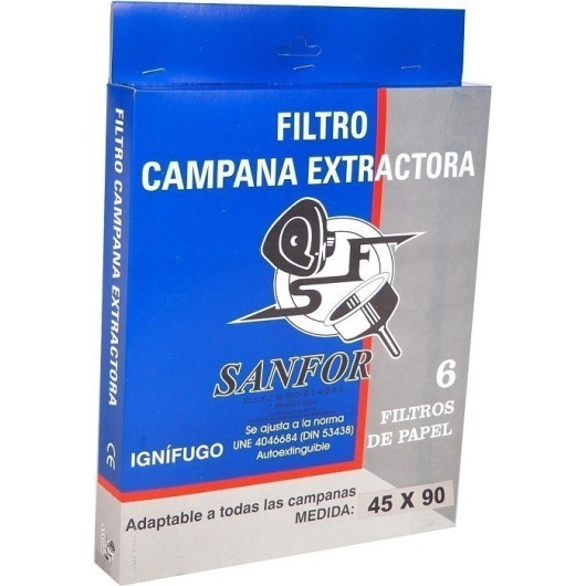 Filtro Campana Extractora 90Cm Papel Bl Sanfor