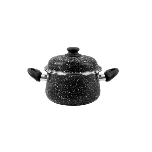 Olla Coc Tapa Esmalte 32Cm Antiadherente Bicapa Todas Cocina