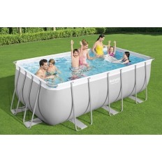 Piscina Pvc Rect 412X201X122Cm Cart 8124Lt Power Steel Bestw