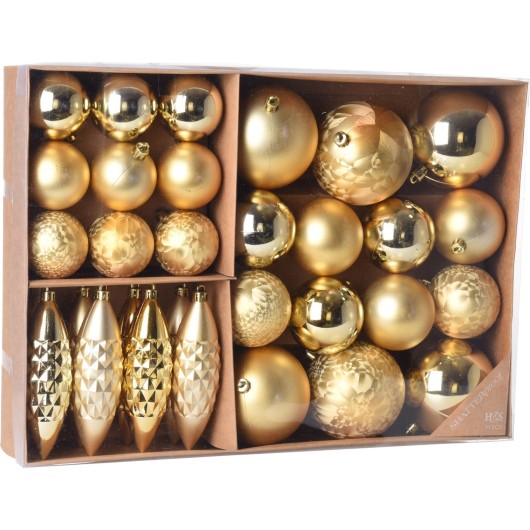 Juego Navidad Bolas Oro Koopman 31 Pz