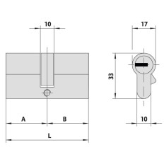 Cilindro Seguridad Asix P8 30X40Mm Lev.Lg D.Embr. Lat Lat Cisa 1.