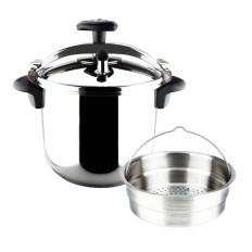 Olla Coc Pres 10Lt Tradicional Con Cestillo Inox Magefesa