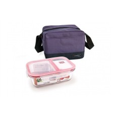 Bolsa P/Alim. Hermetico Dividido 1360Ml Polie Lila Real Iris