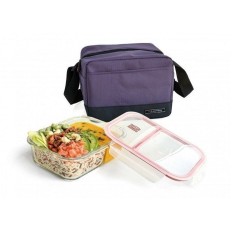 Bolsa P/Alim. Hermetico Dividido 1360Ml Polie Lila Real Iris