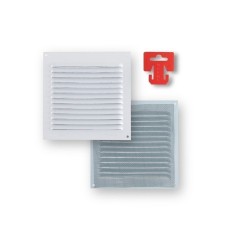 Rejilla Ventilacion 150X150Mm Sin Borde+Mosquitera Fepre Alu Lac.Bl