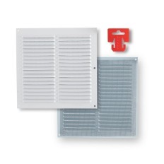 Rejilla Ventilacion 200X200Mm Sin Borde+Mosquitera Fepre Alu Lac.Bl