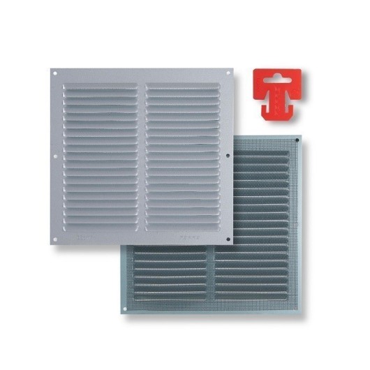 Rejilla Ventilacion 200X200Mm Sin Borde+Mosquitera Fepre Alu Pla Co