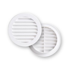 Rejilla Ventilacion 118Mm Emp Fepre Abs Bl Con Mosquitera Espesor 1