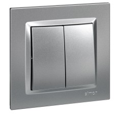 Interruptor Electricidad Emp Conm. Dob Alum Serie 10 Simon