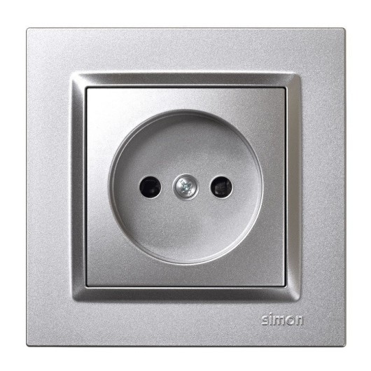 Base Enchufe Electrico Bipolar Empotrar Alum Serie 10 Simon