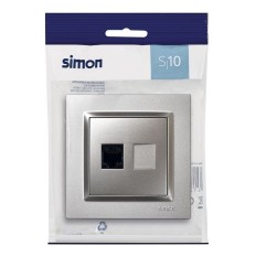 Base Ethernet Rj45 Empotrar Alum Serie 10 Simon