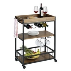 Carro Cocina 80X89.5X40Cm 3 Estantes Met Wenko